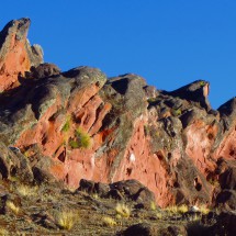 Red rocks in the last daylight